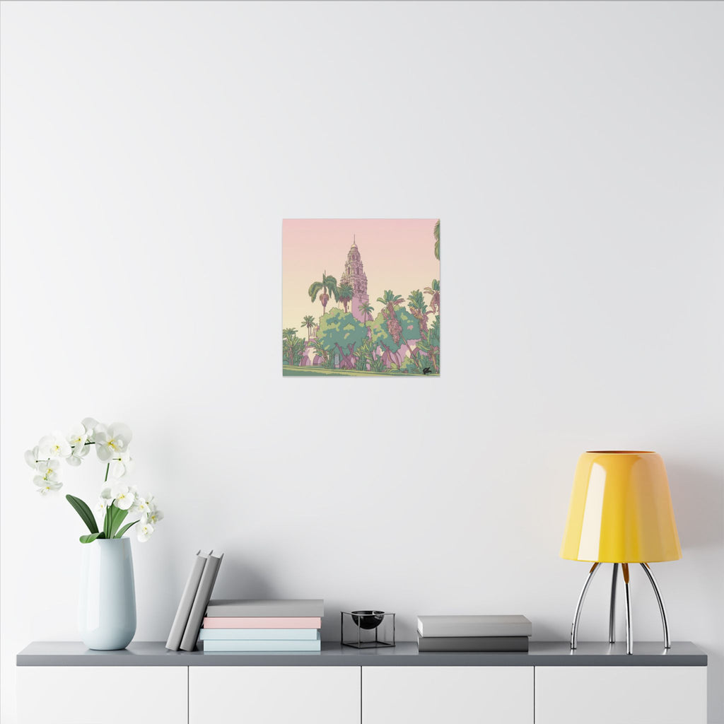 California Tower Anime Matte Canvas, Stretched, 0.75" (Multi-Size)