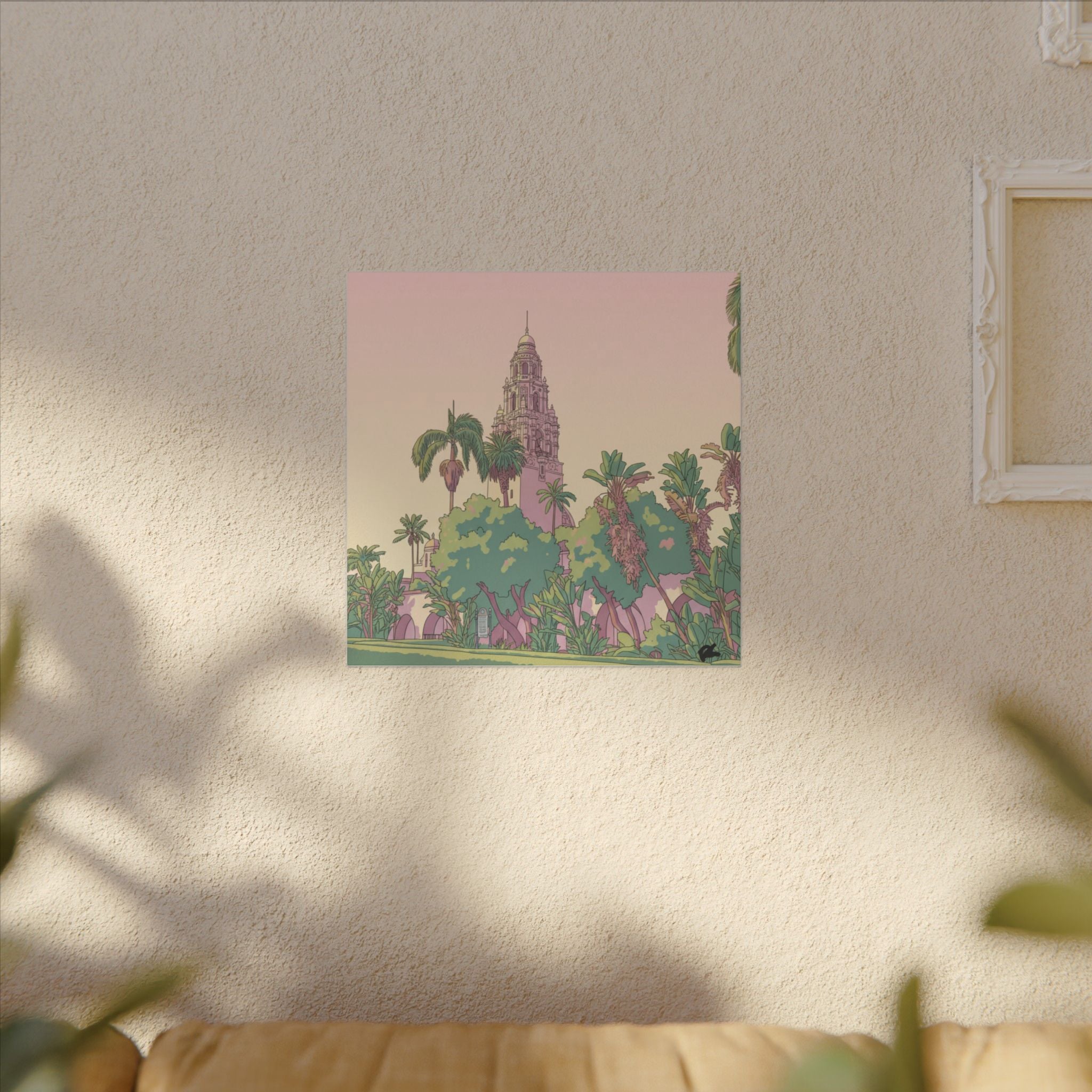 California Tower Anime Matte Canvas, Stretched, 0.75" (Multi-Size)