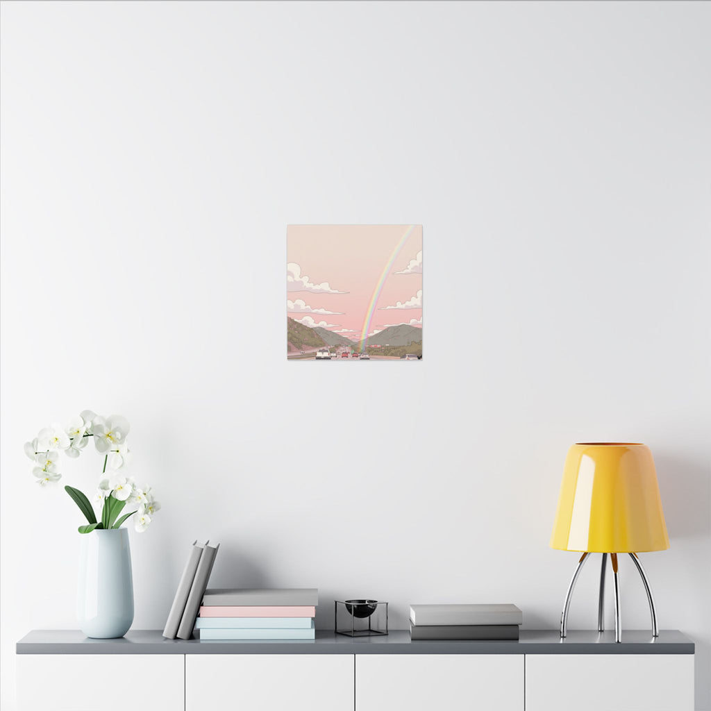 Rainbow California Anime Matte Canvas, Stretched, 0.75" (Multi-Size)