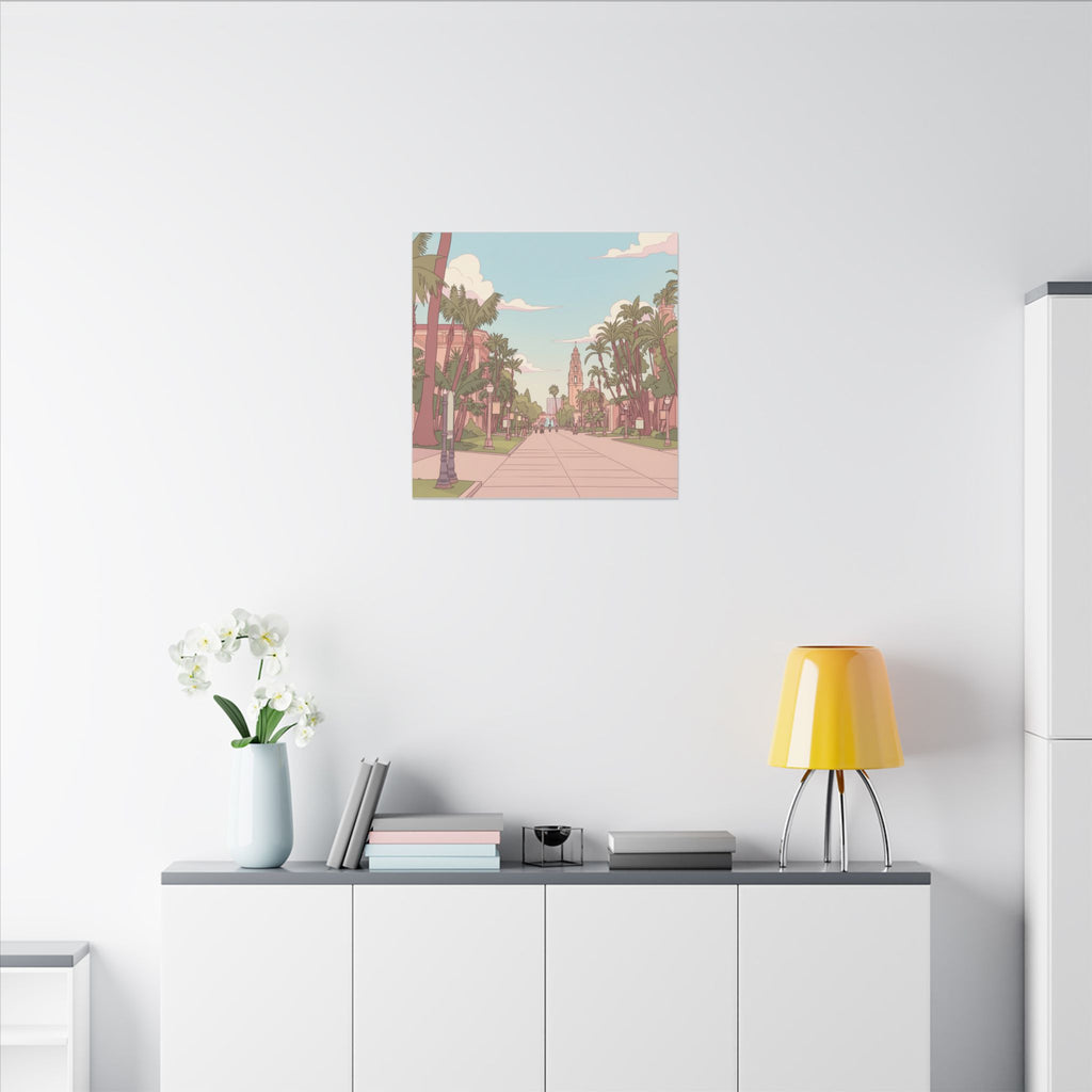 El Prado Balboa Park Anime  Matte Canvas, Stretched, 0.75" (Multi-Size)
