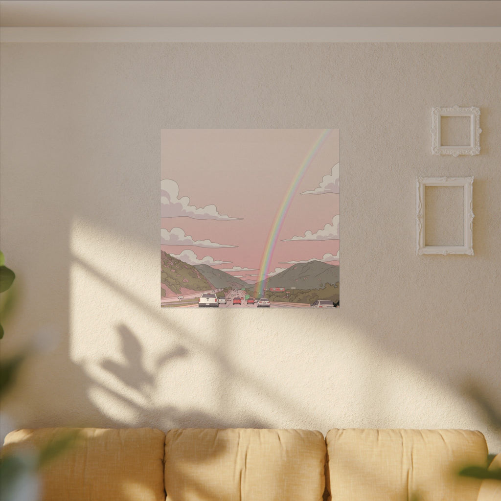 Rainbow California Anime Matte Canvas, Stretched, 0.75" (Multi-Size)