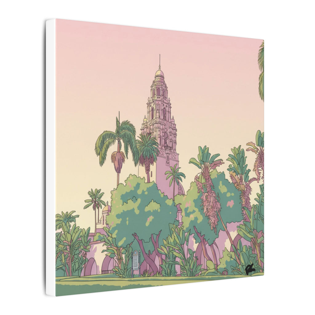 California Tower Anime Matte Canvas, Stretched, 0.75" (Multi-Size)