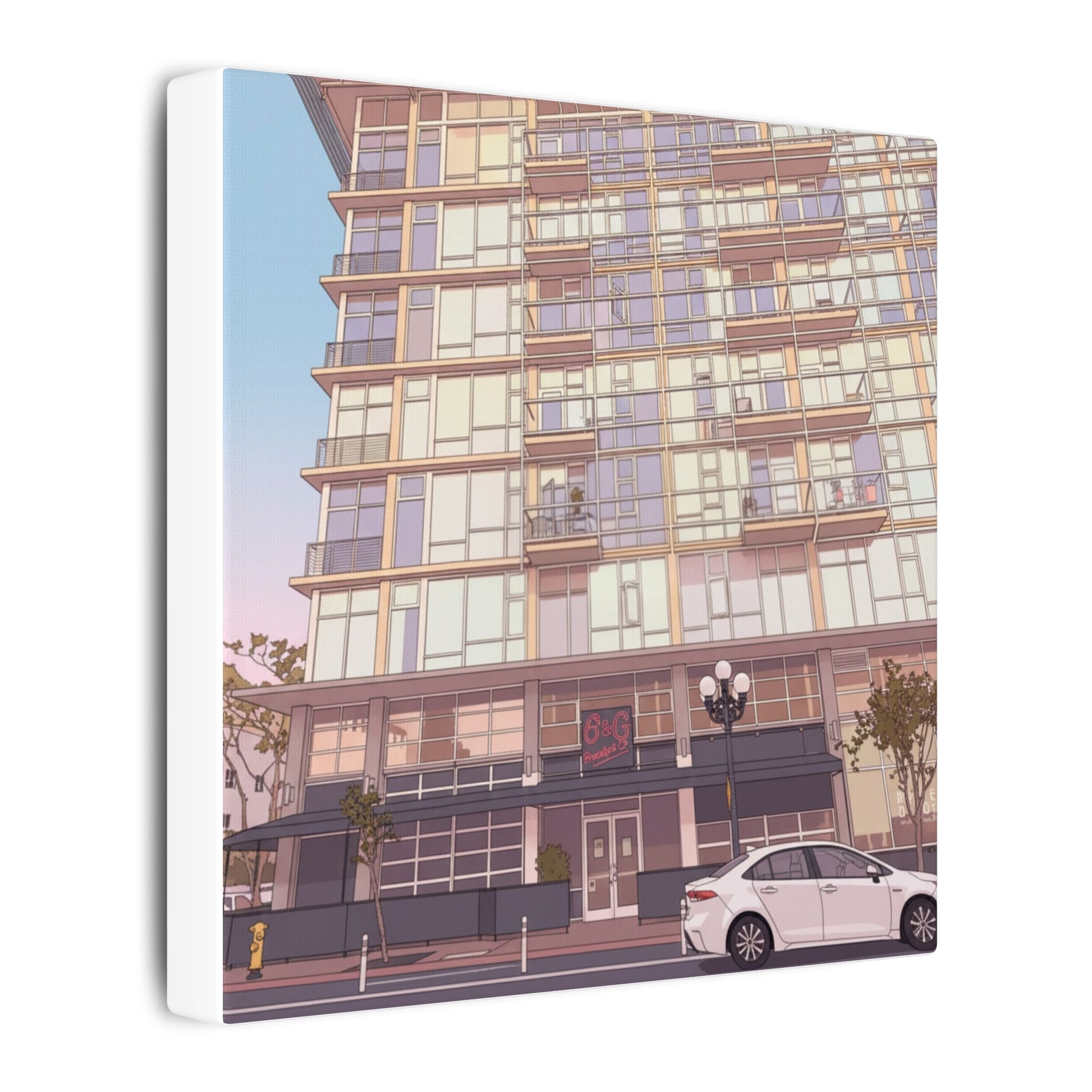 6th & G Downtown San Diego Matte Canvas, Stretched, 0.75" (Multi-Size)