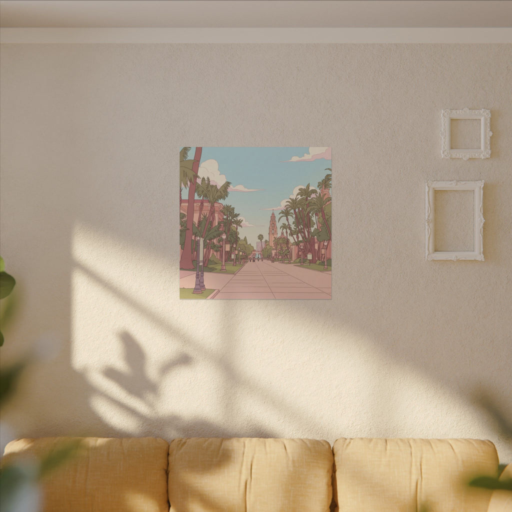 El Prado Balboa Park Anime  Matte Canvas, Stretched, 0.75" (Multi-Size)
