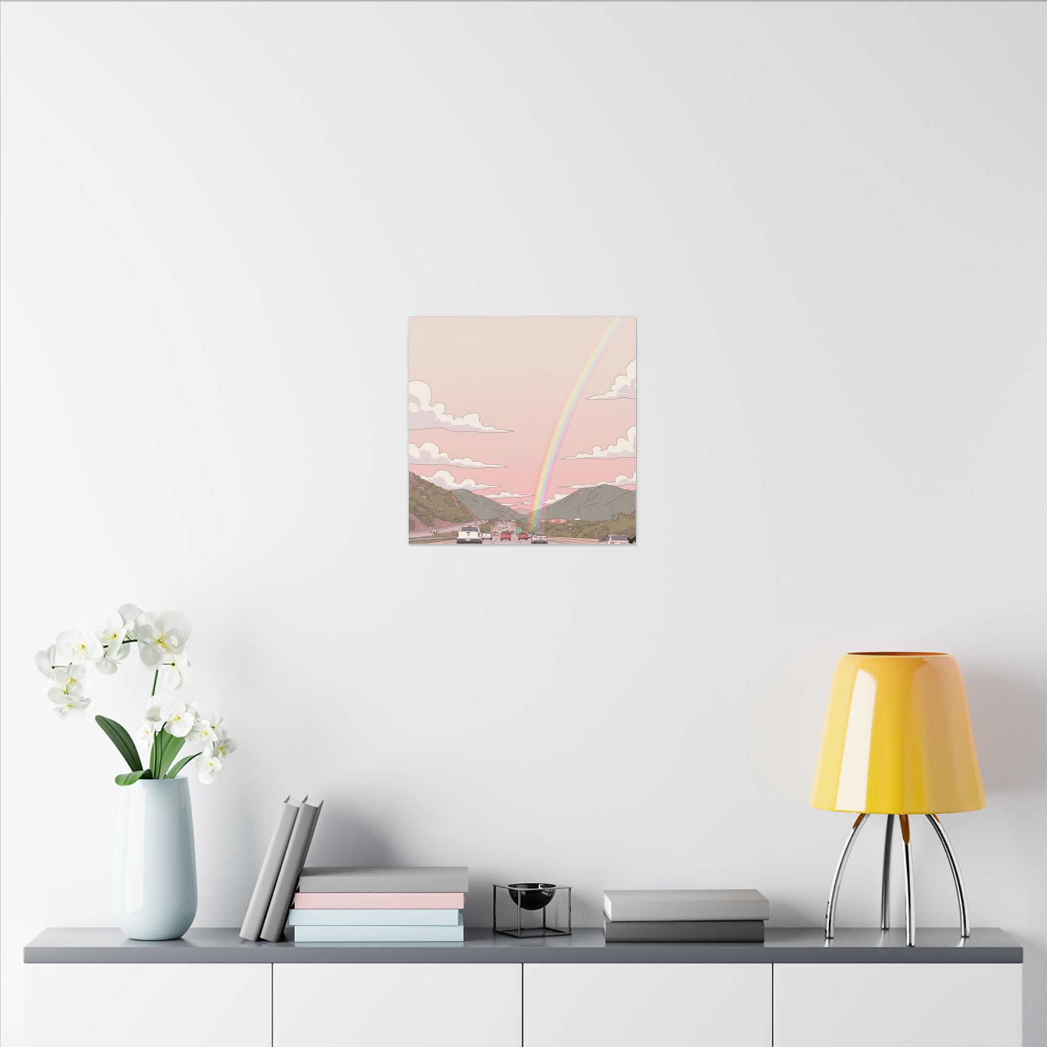 Rainbow California Anime Matte Canvas, Stretched, 0.75" (Multi-Size)
