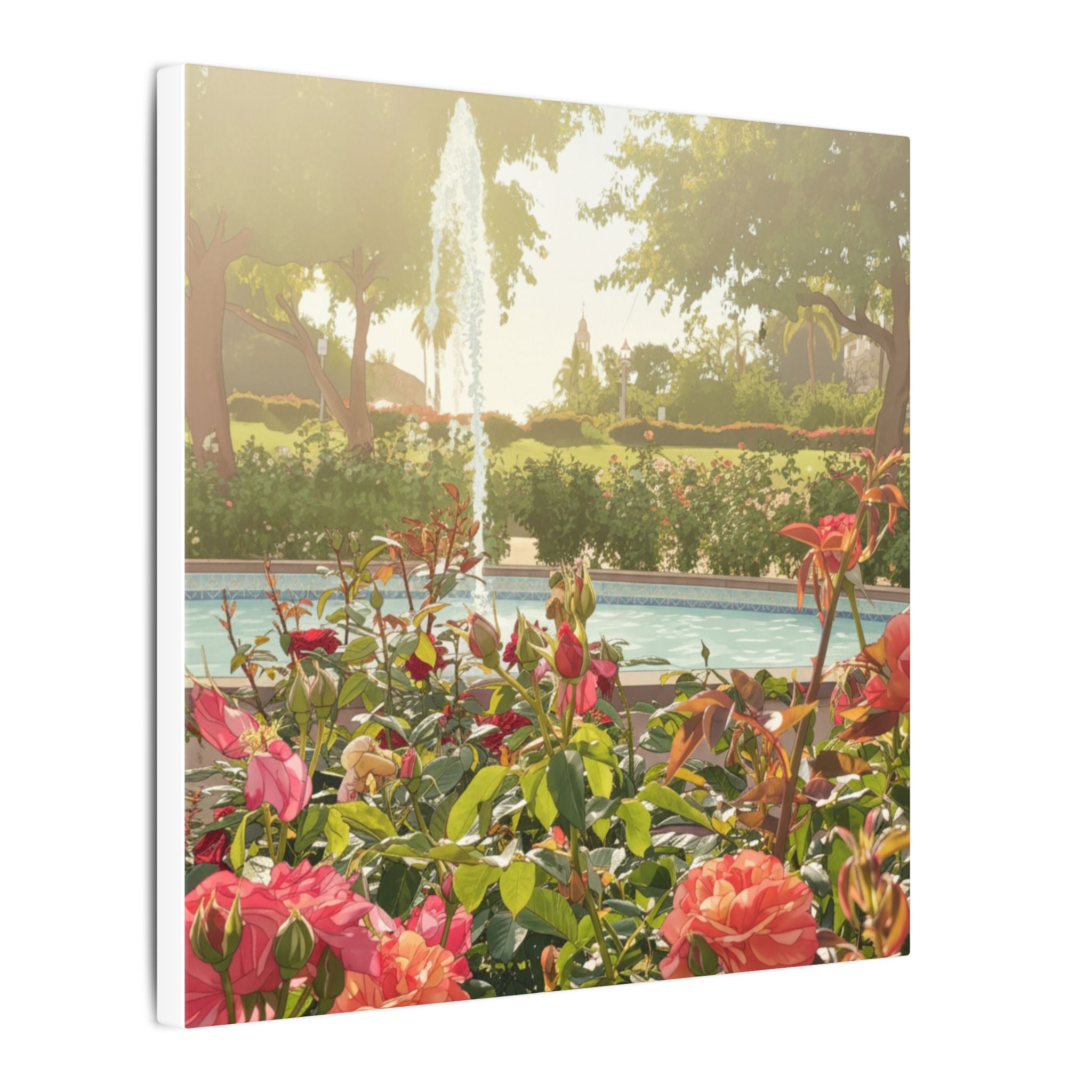 Rose Garden Balboa Park Anime Matte Canvas, Stretched, 0.75" (Multi-Size)