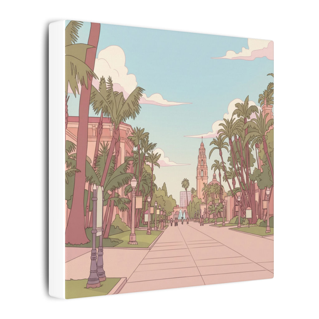 El Prado Balboa Park Anime  Matte Canvas, Stretched, 0.75" (Multi-Size)