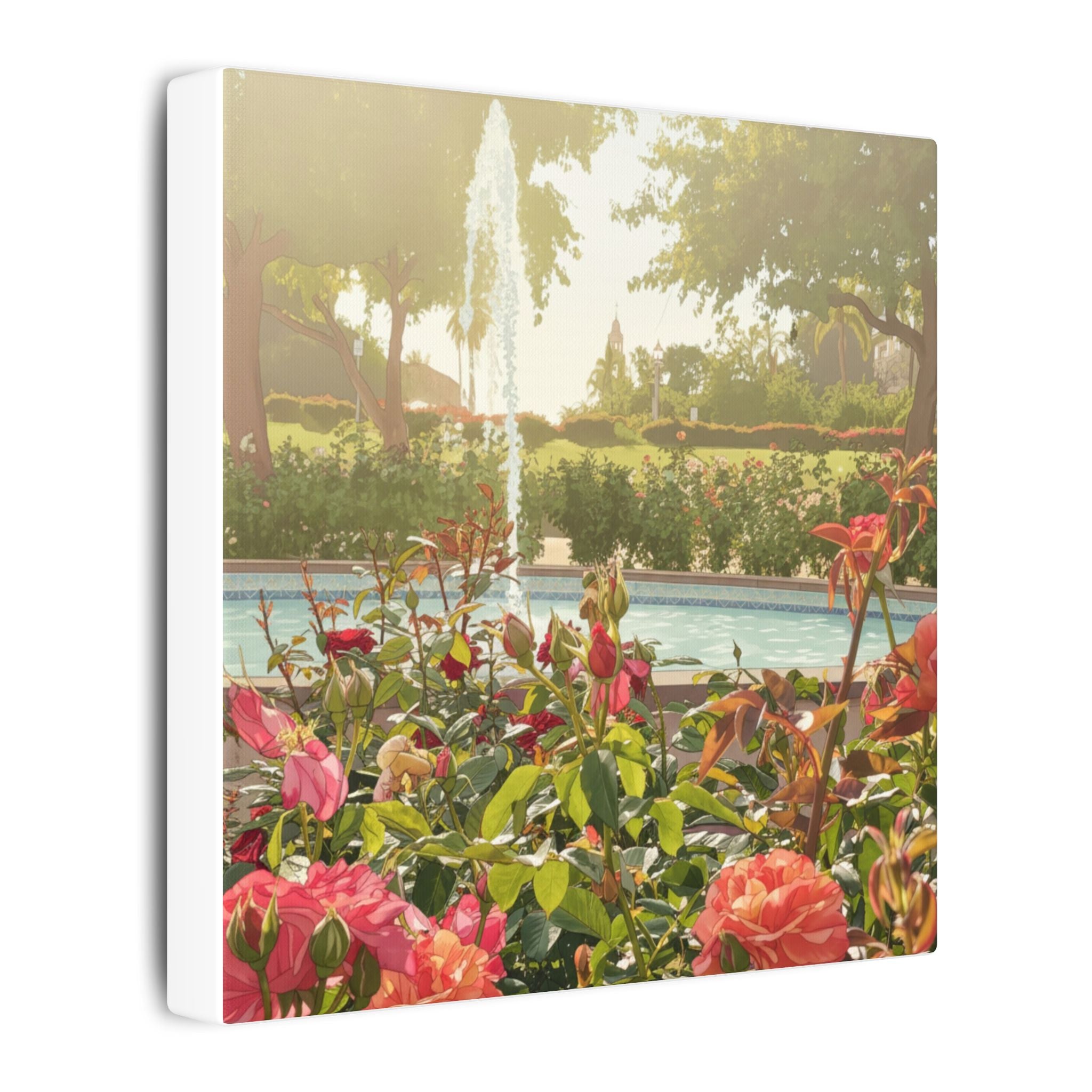 Rose Garden Balboa Park Anime Matte Canvas, Stretched, 0.75" (Multi-Size)