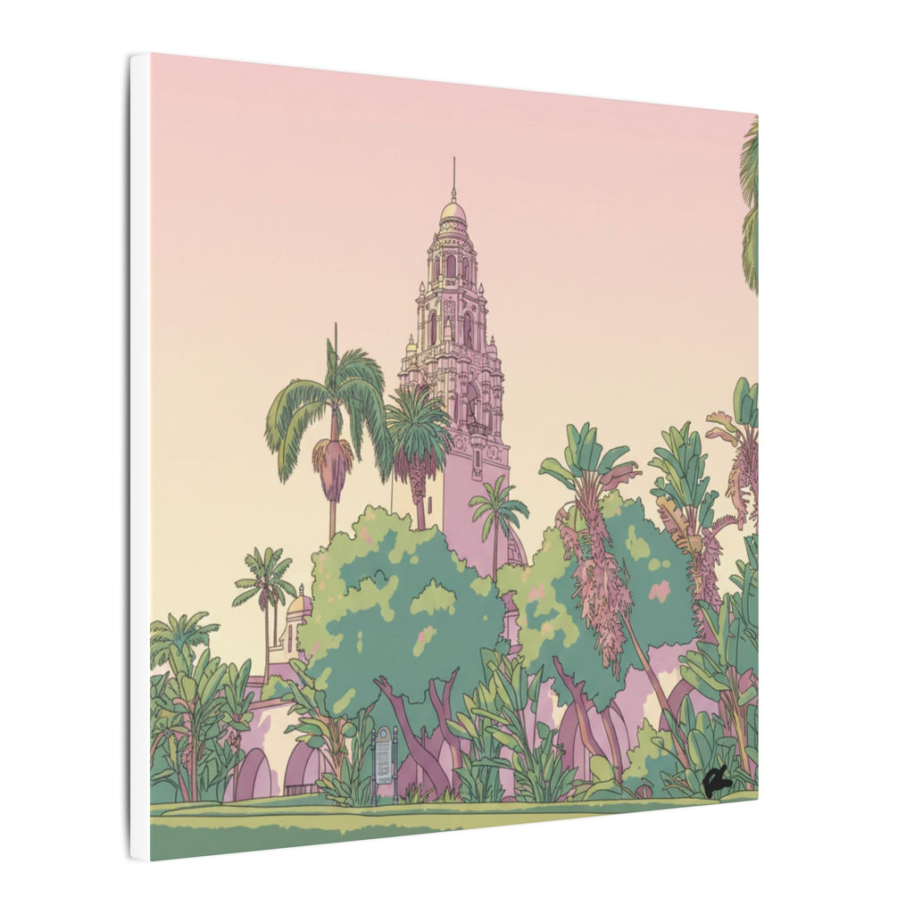 California Tower Anime Matte Canvas, Stretched, 0.75" (Multi-Size)