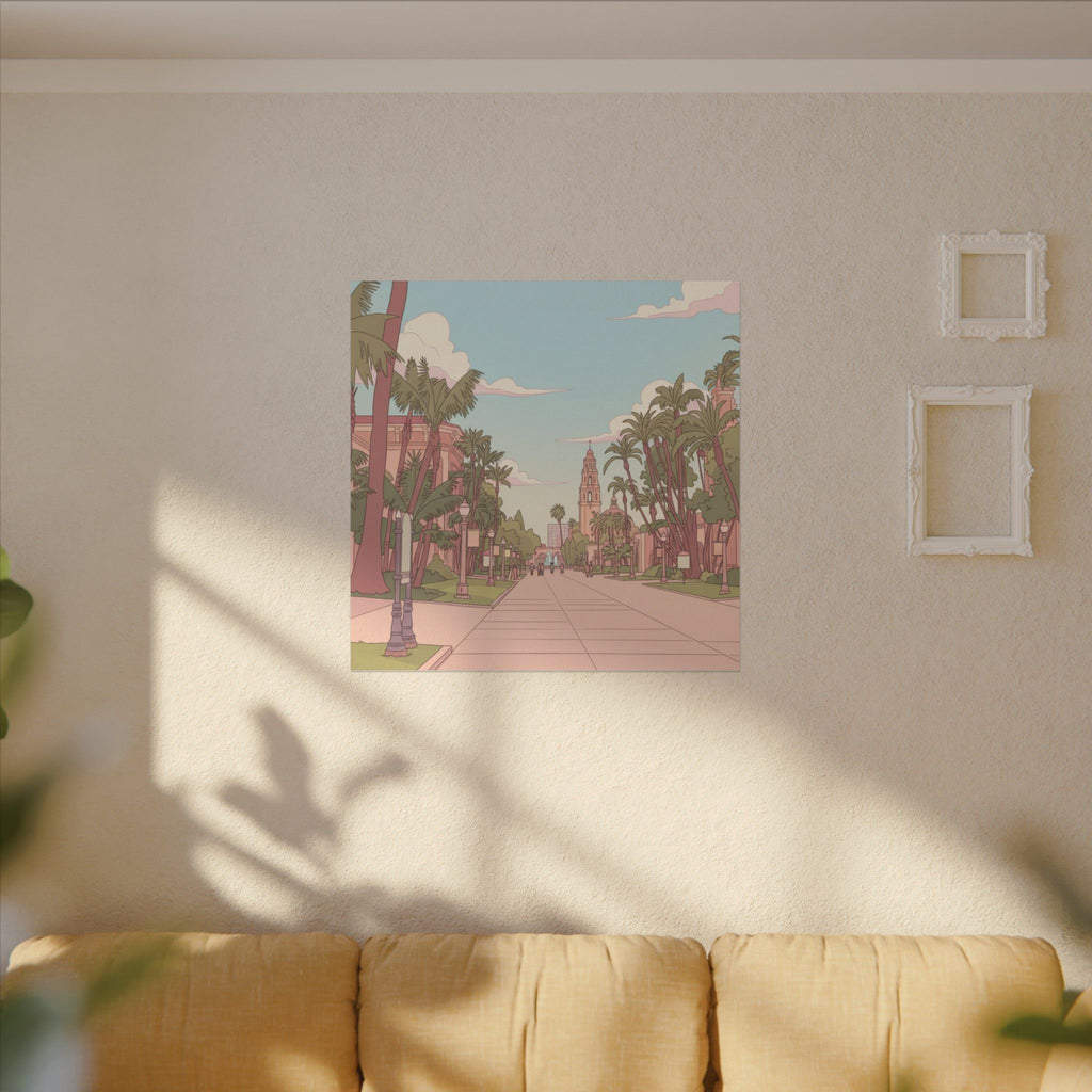 El Prado Balboa Park Anime  Matte Canvas, Stretched, 0.75" (Multi-Size)