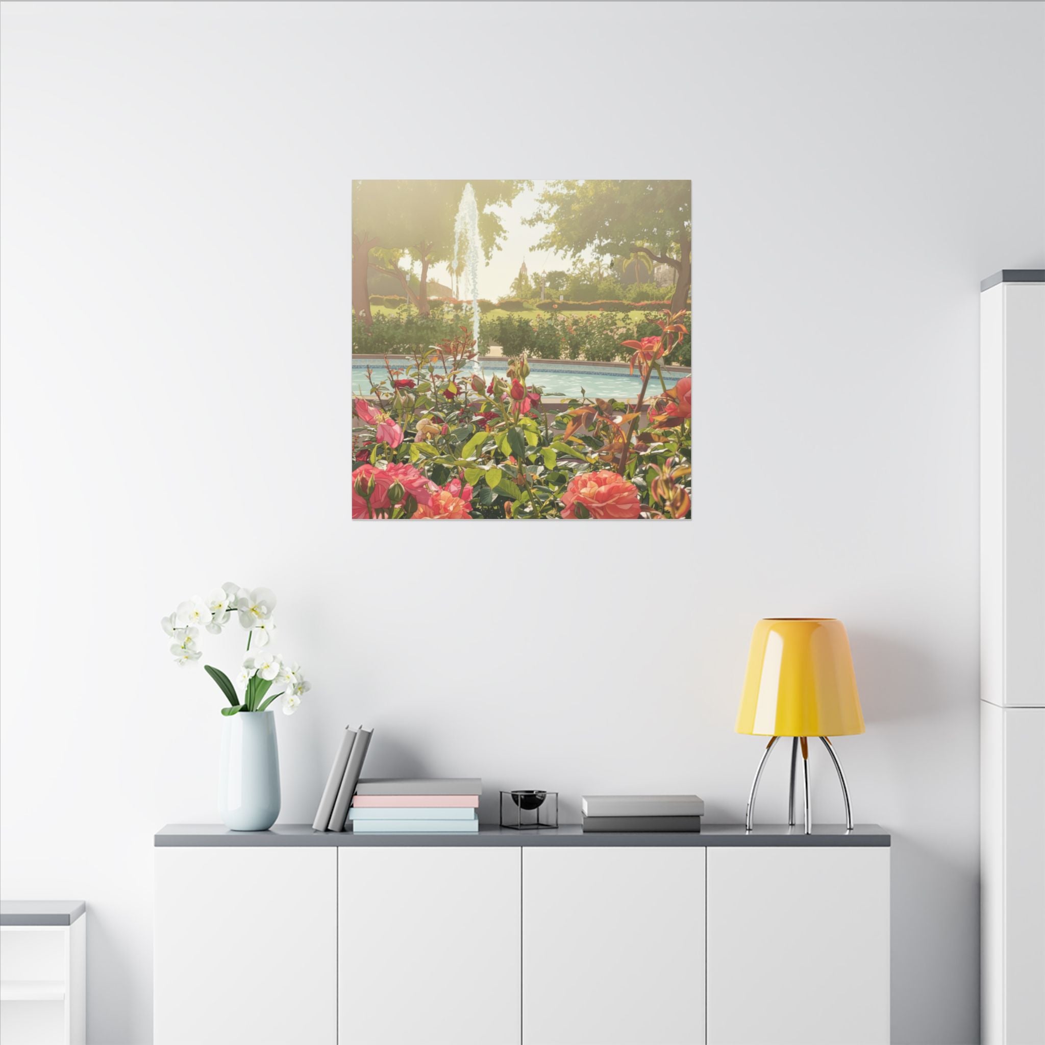Rose Garden Balboa Park Anime Matte Canvas, Stretched, 0.75" (Multi-Size)