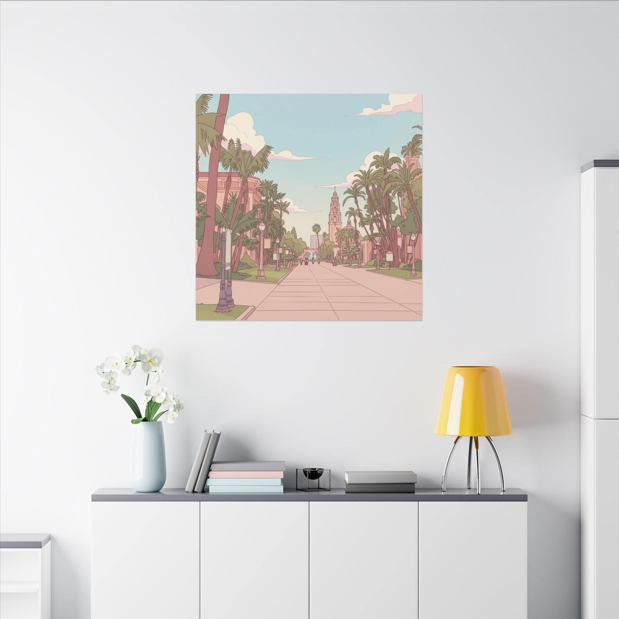 El Prado Balboa Park Anime  Matte Canvas, Stretched, 0.75" (Multi-Size)