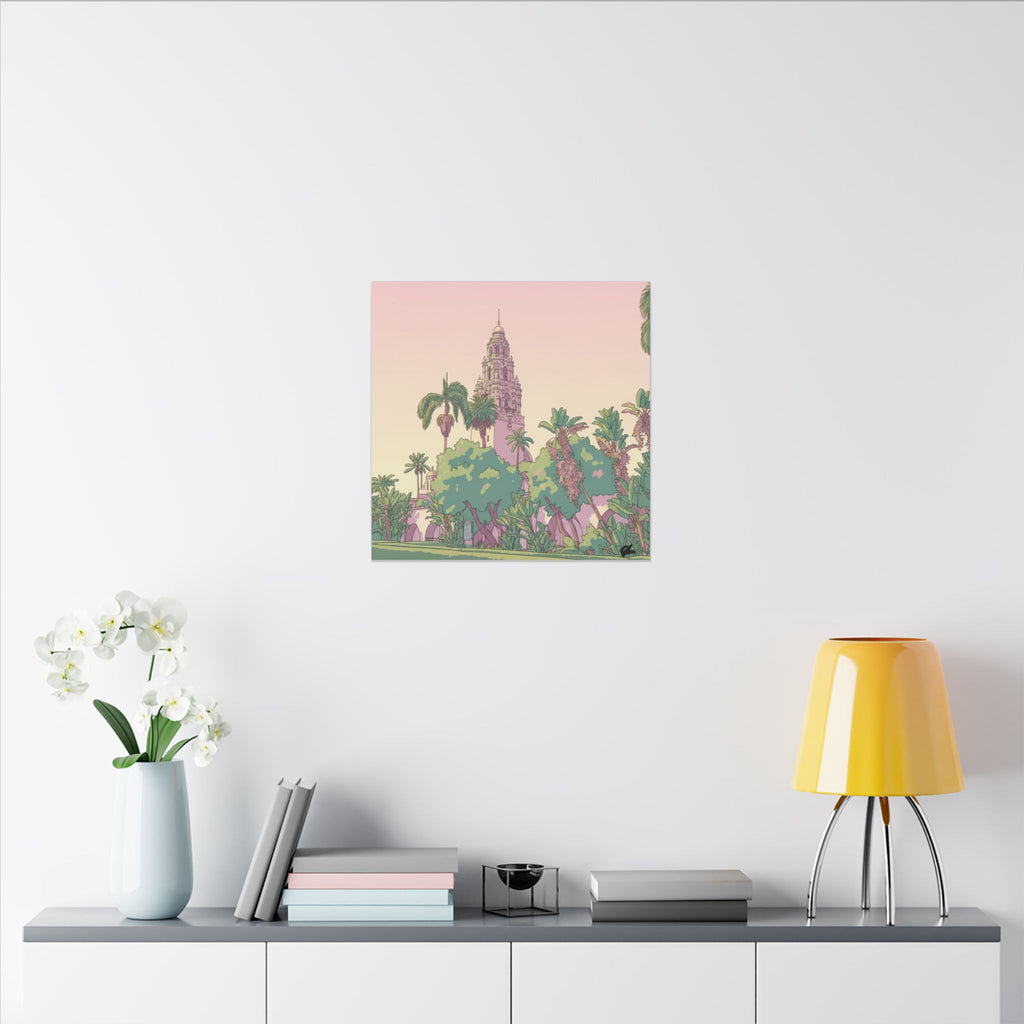 California Tower Anime Matte Canvas, Stretched, 0.75" (Multi-Size)