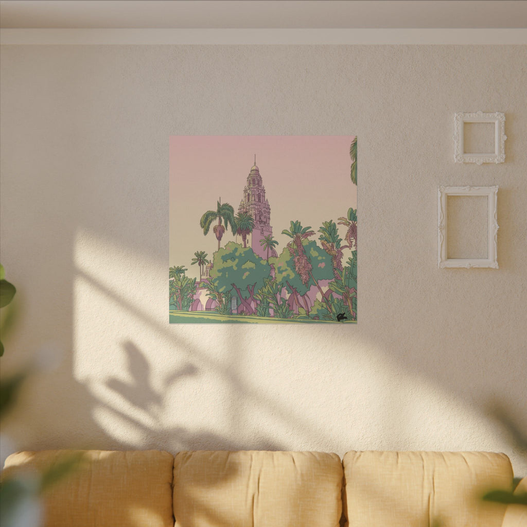 California Tower Anime Matte Canvas, Stretched, 0.75" (Multi-Size)
