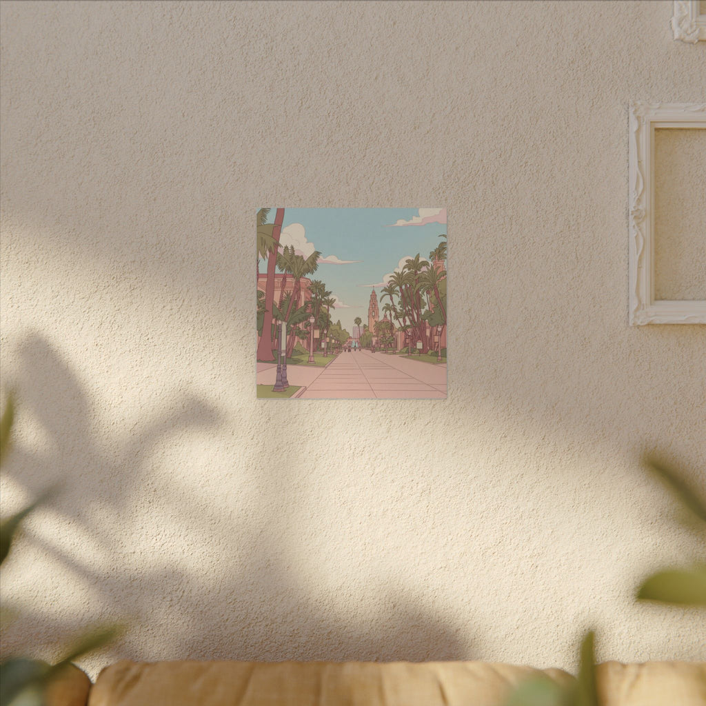El Prado Balboa Park Anime  Matte Canvas, Stretched, 0.75" (Multi-Size)