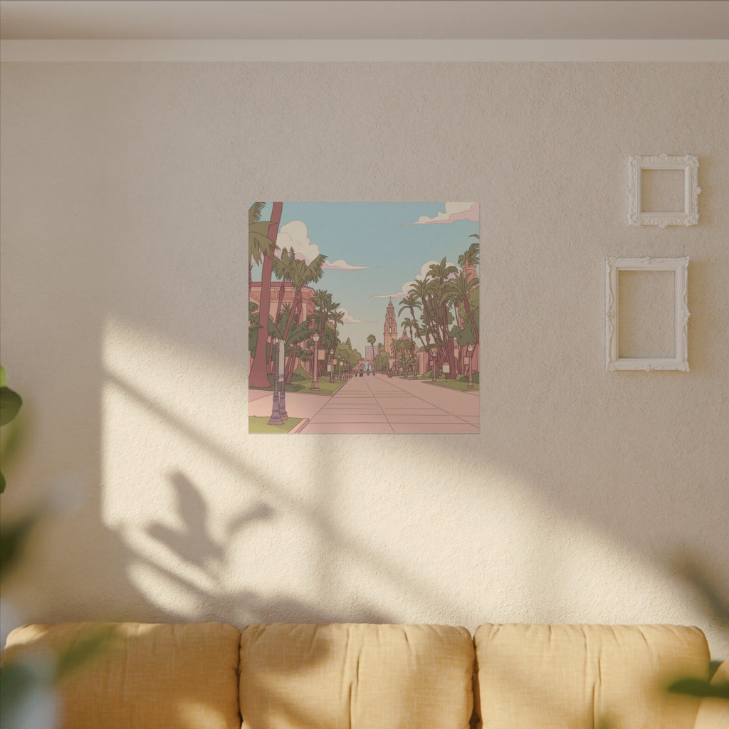 El Prado Balboa Park Anime  Matte Canvas, Stretched, 0.75" (Multi-Size)