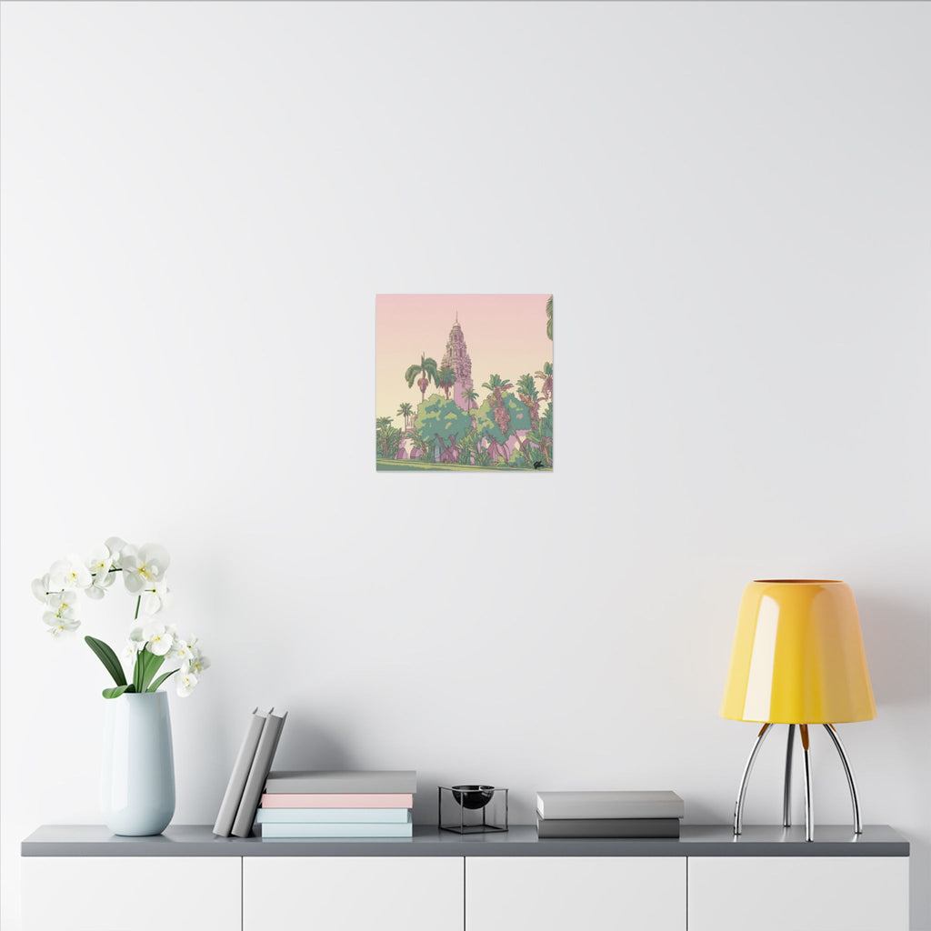 California Tower Anime Matte Canvas, Stretched, 0.75" (Multi-Size)