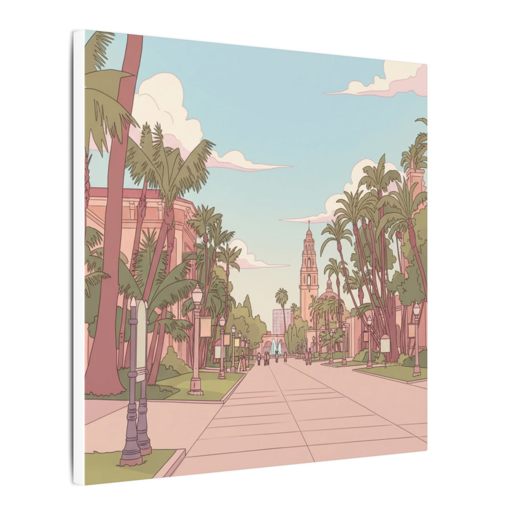 El Prado Balboa Park Anime  Matte Canvas, Stretched, 0.75" (Multi-Size)