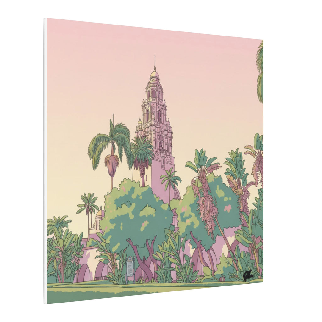 California Tower Anime Matte Canvas, Stretched, 0.75" (Multi-Size)
