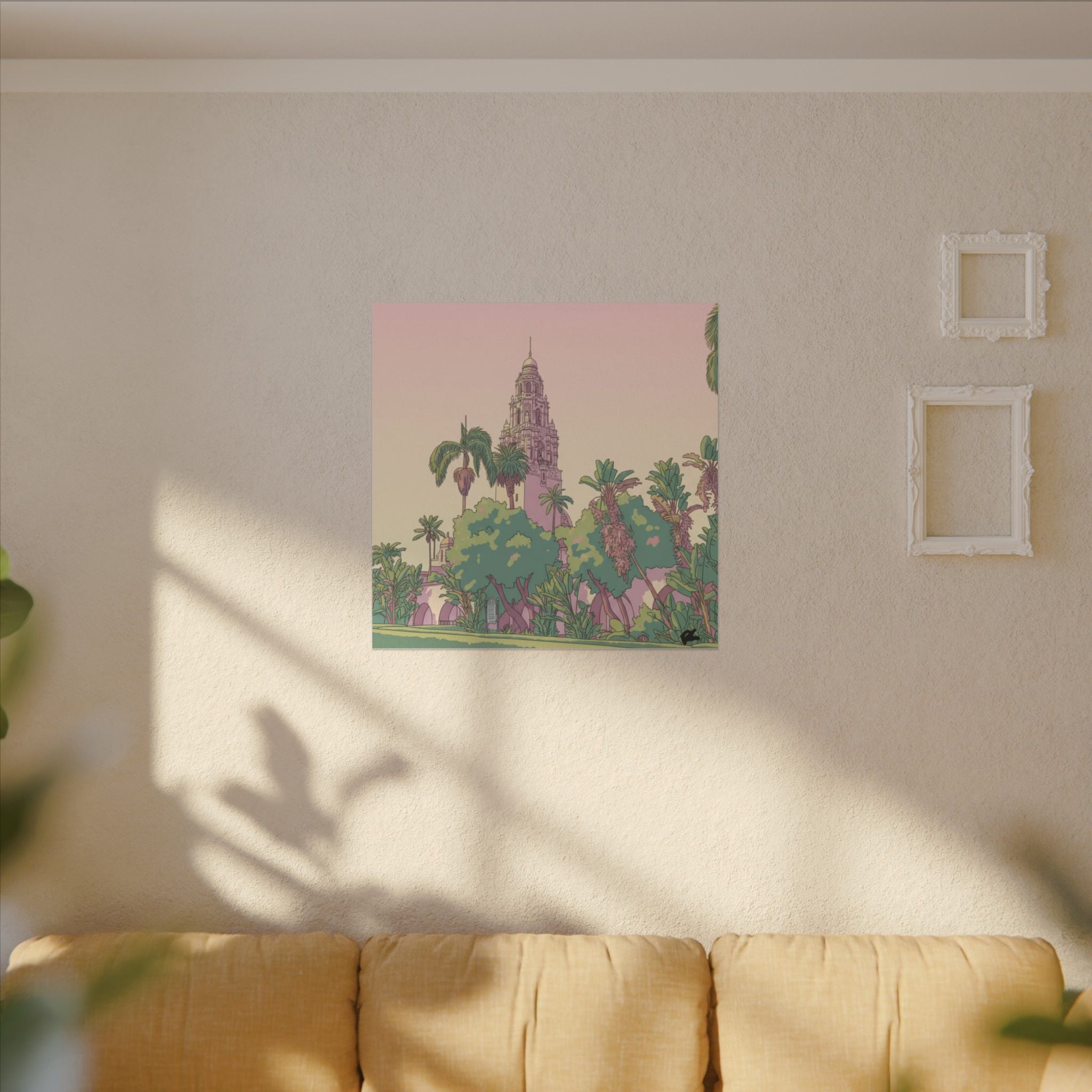 California Tower Anime Matte Canvas, Stretched, 0.75" (Multi-Size)