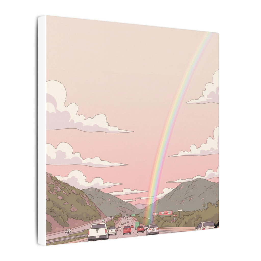 Rainbow California Anime Matte Canvas, Stretched, 0.75" (Multi-Size)