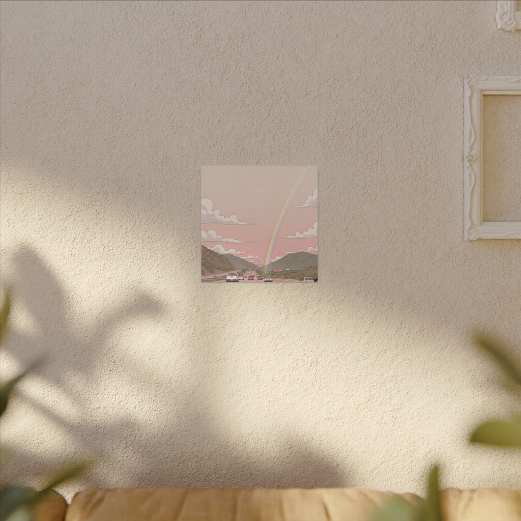 Rainbow California Anime Matte Canvas, Stretched, 0.75" (Multi-Size)