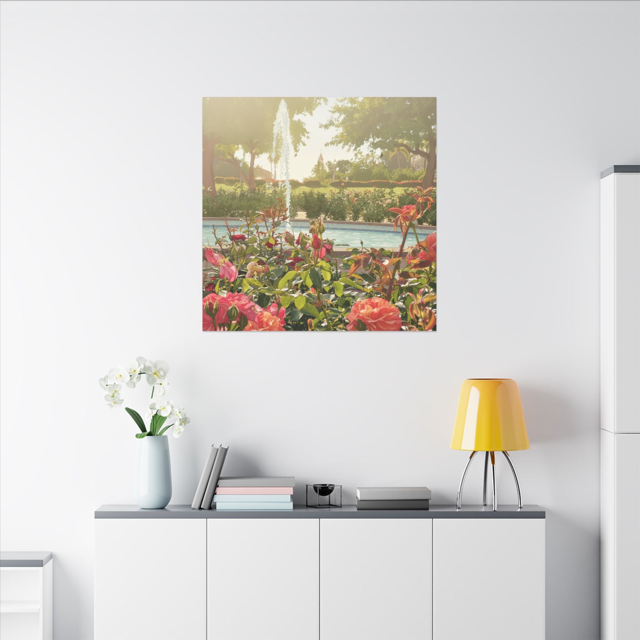 Rose Garden Balboa Park Anime Matte Canvas, Stretched, 0.75" (Multi-Size)