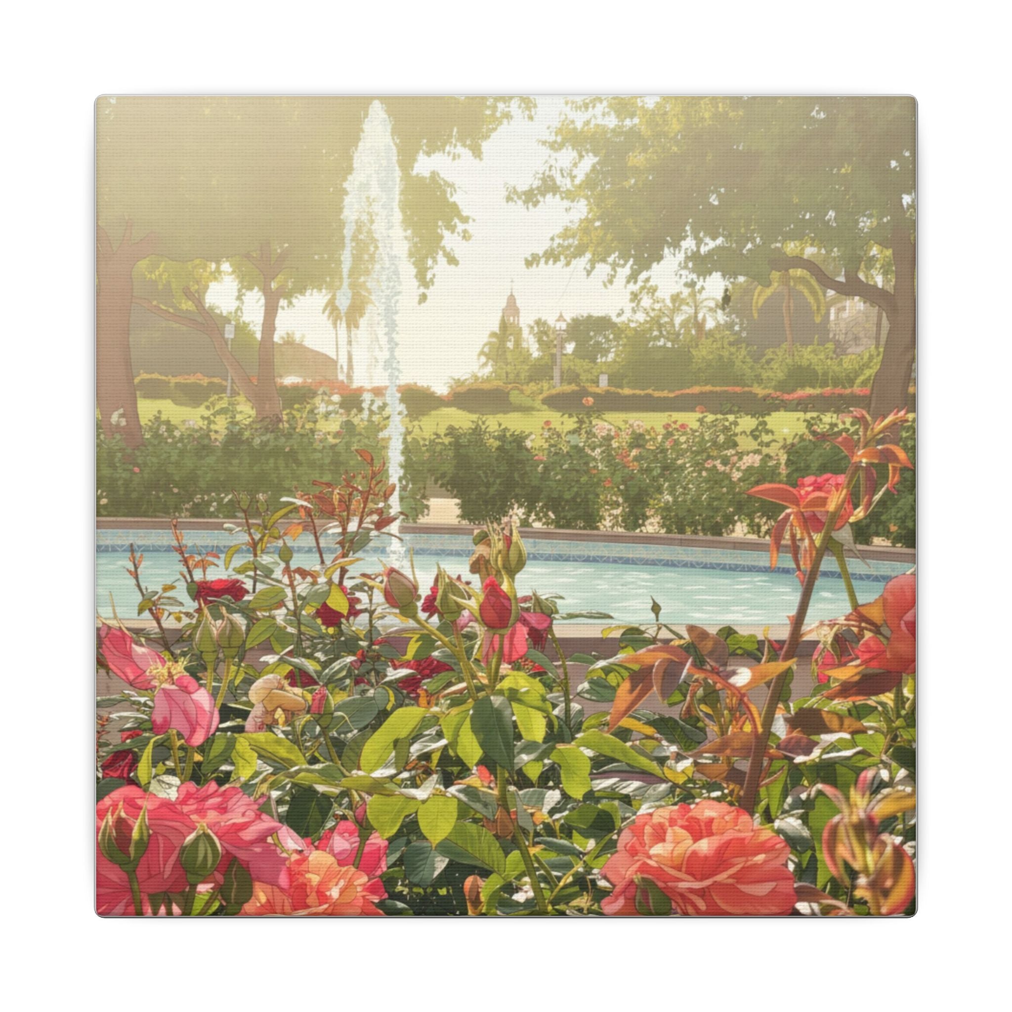 Rose Garden Balboa Park Anime Matte Canvas, Stretched, 0.75" (Multi-Size)