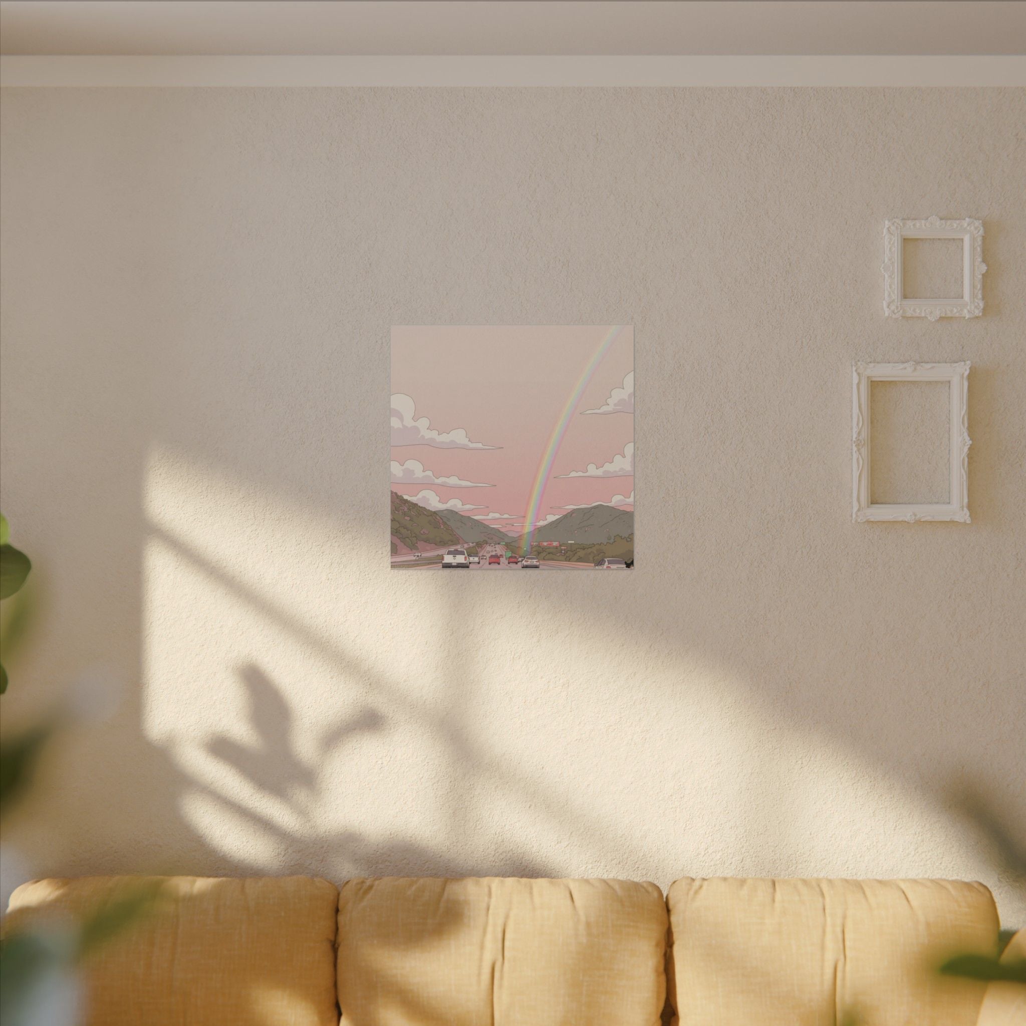 Rainbow California Anime Matte Canvas, Stretched, 0.75" (Multi-Size)