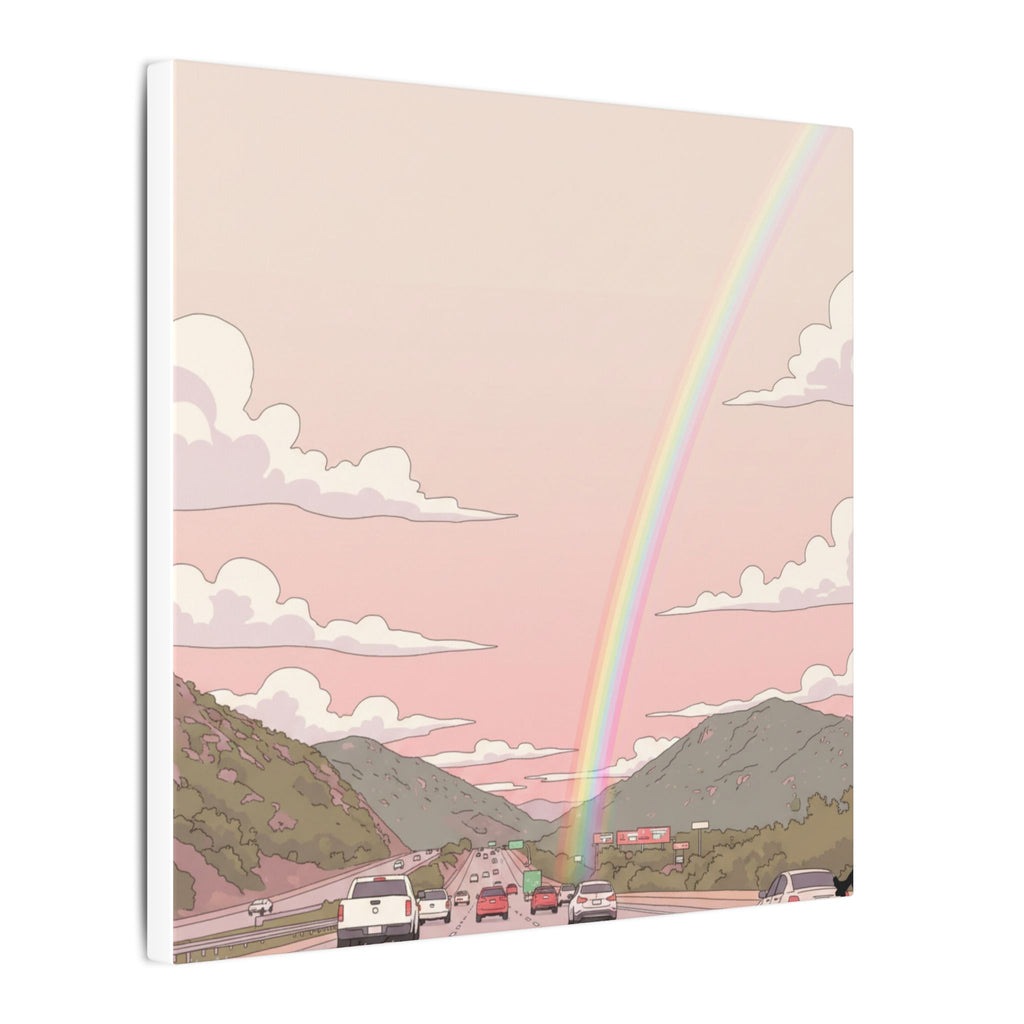 Rainbow California Anime Matte Canvas, Stretched, 0.75" (Multi-Size)