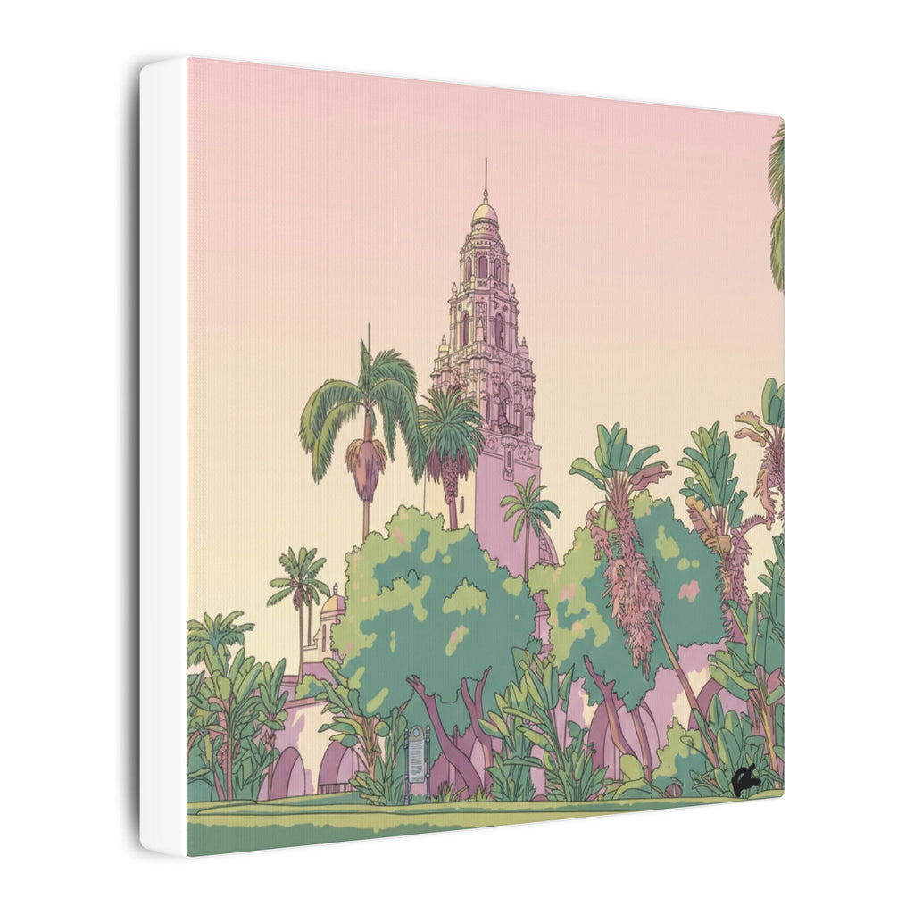 California Tower Anime Matte Canvas, Stretched, 0.75" (Multi-Size)