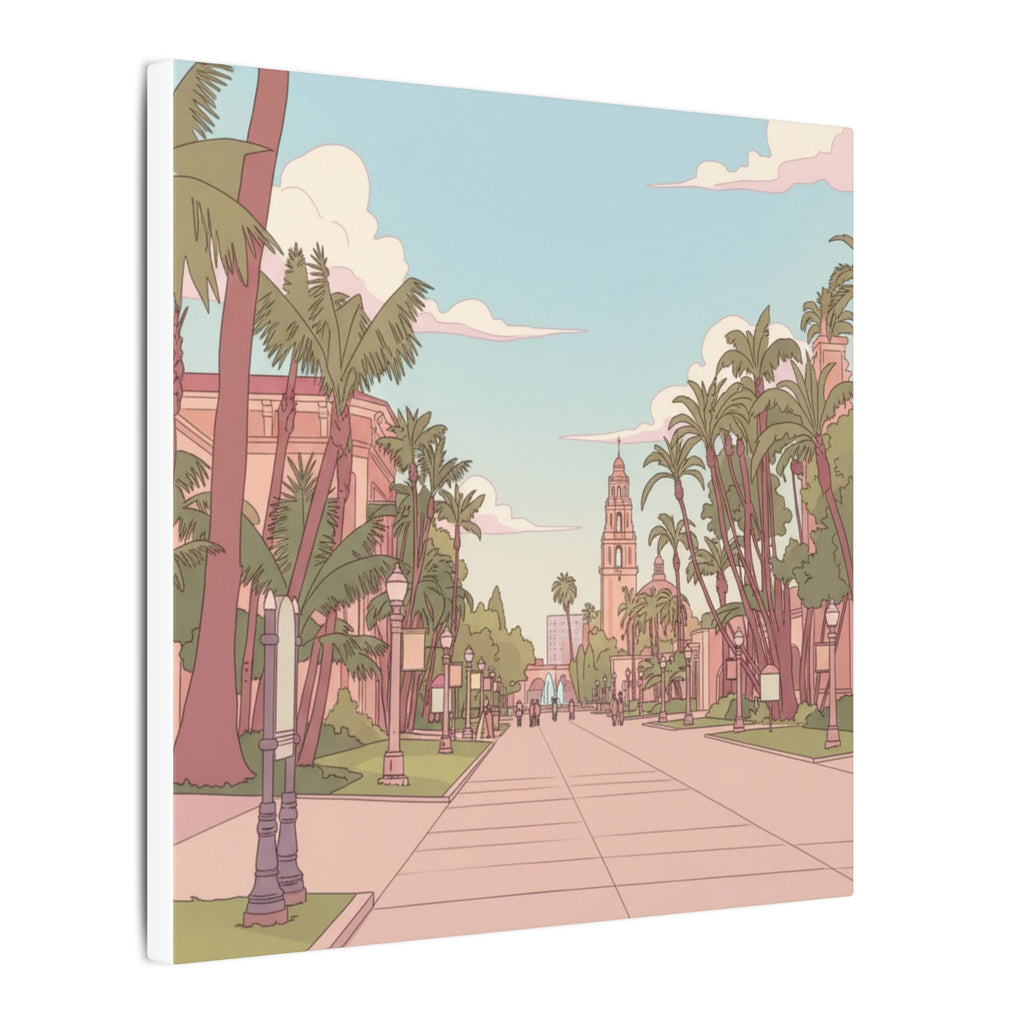 El Prado Balboa Park Anime  Matte Canvas, Stretched, 0.75" (Multi-Size)