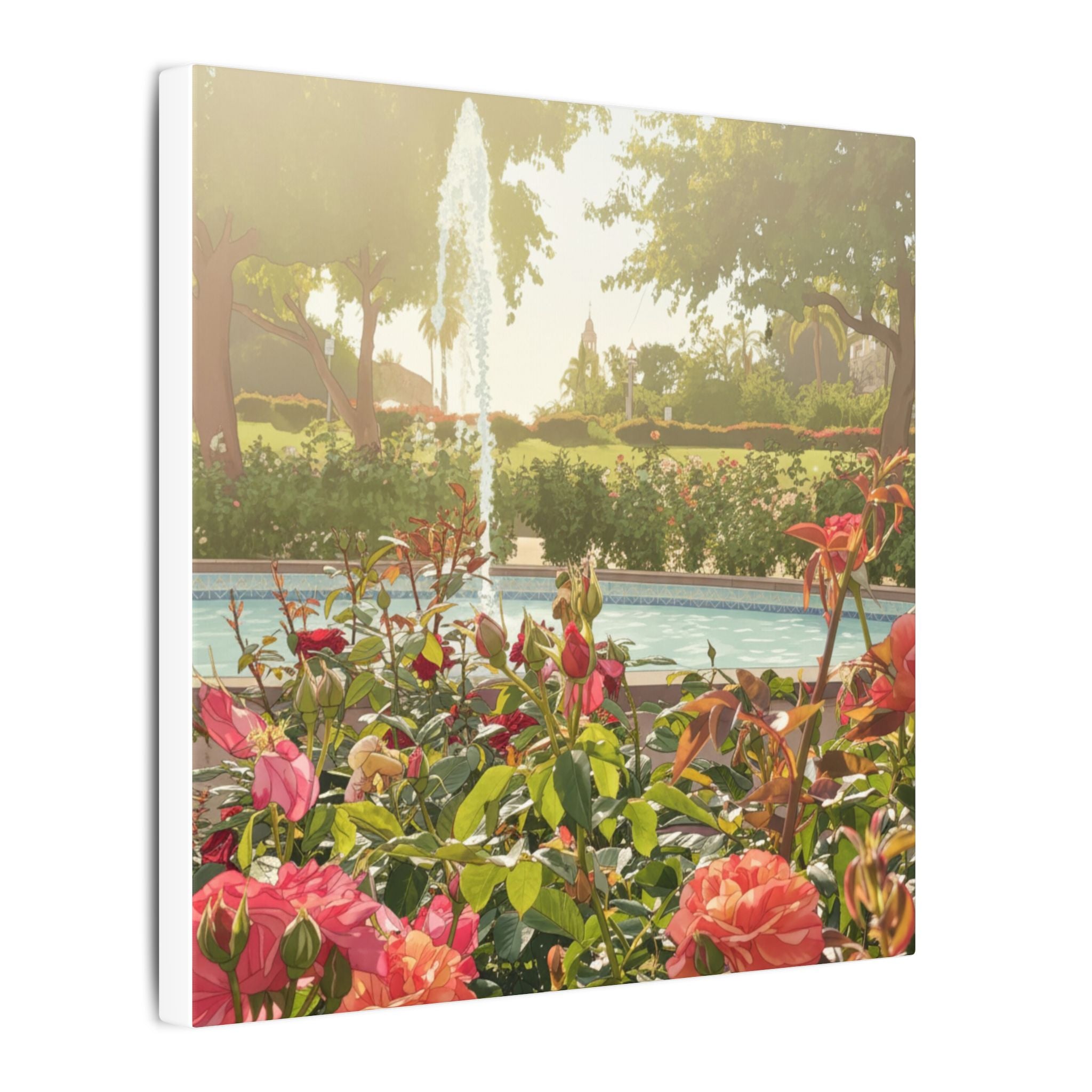 Rose Garden Balboa Park Anime Matte Canvas, Stretched, 0.75" (Multi-Size)