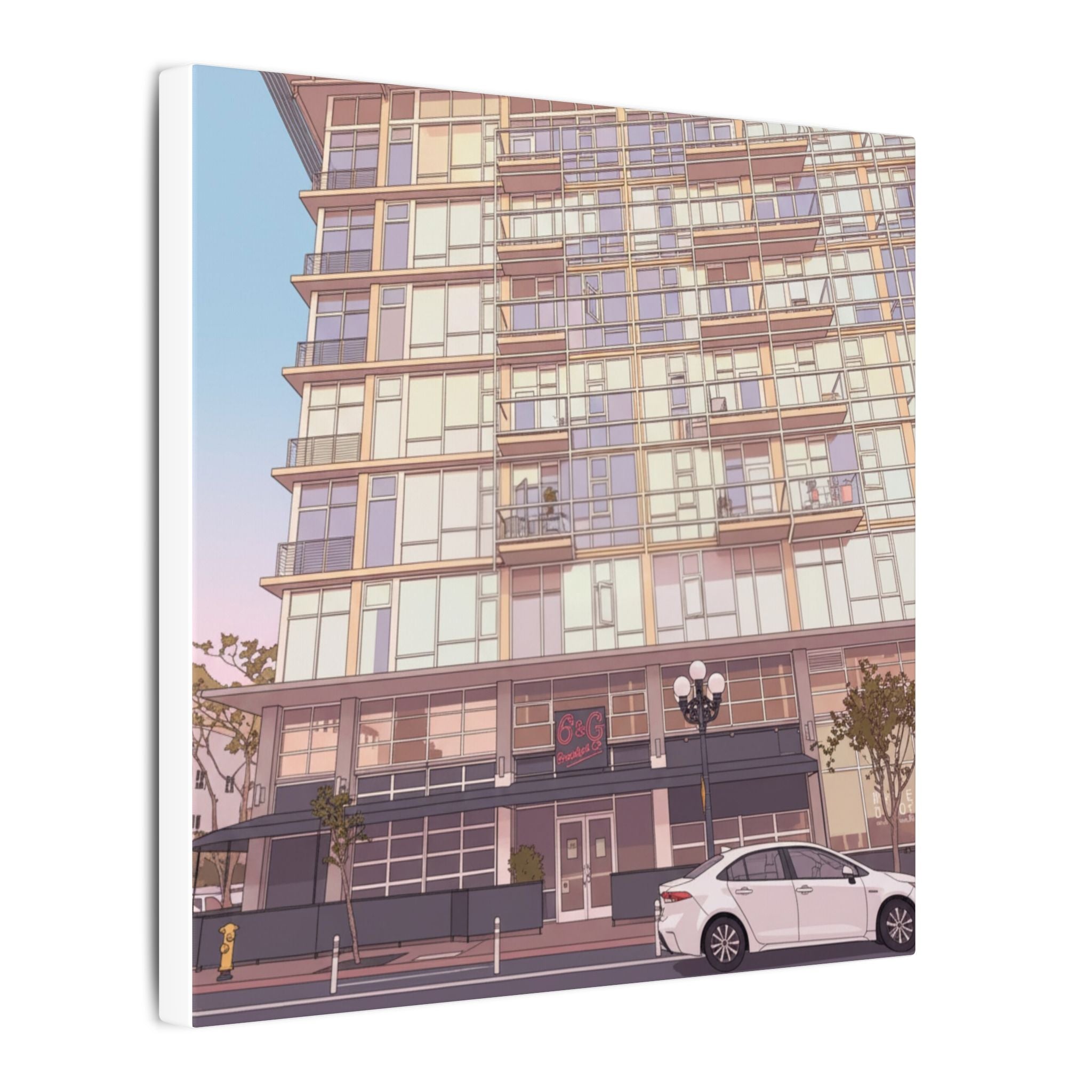 6th & G Downtown San Diego Matte Canvas, Stretched, 0.75" (Multi-Size)