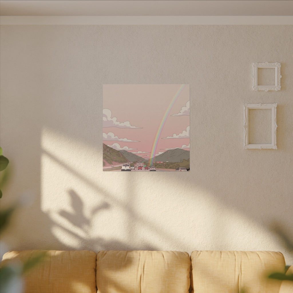 Rainbow California Anime Matte Canvas, Stretched, 0.75" (Multi-Size)