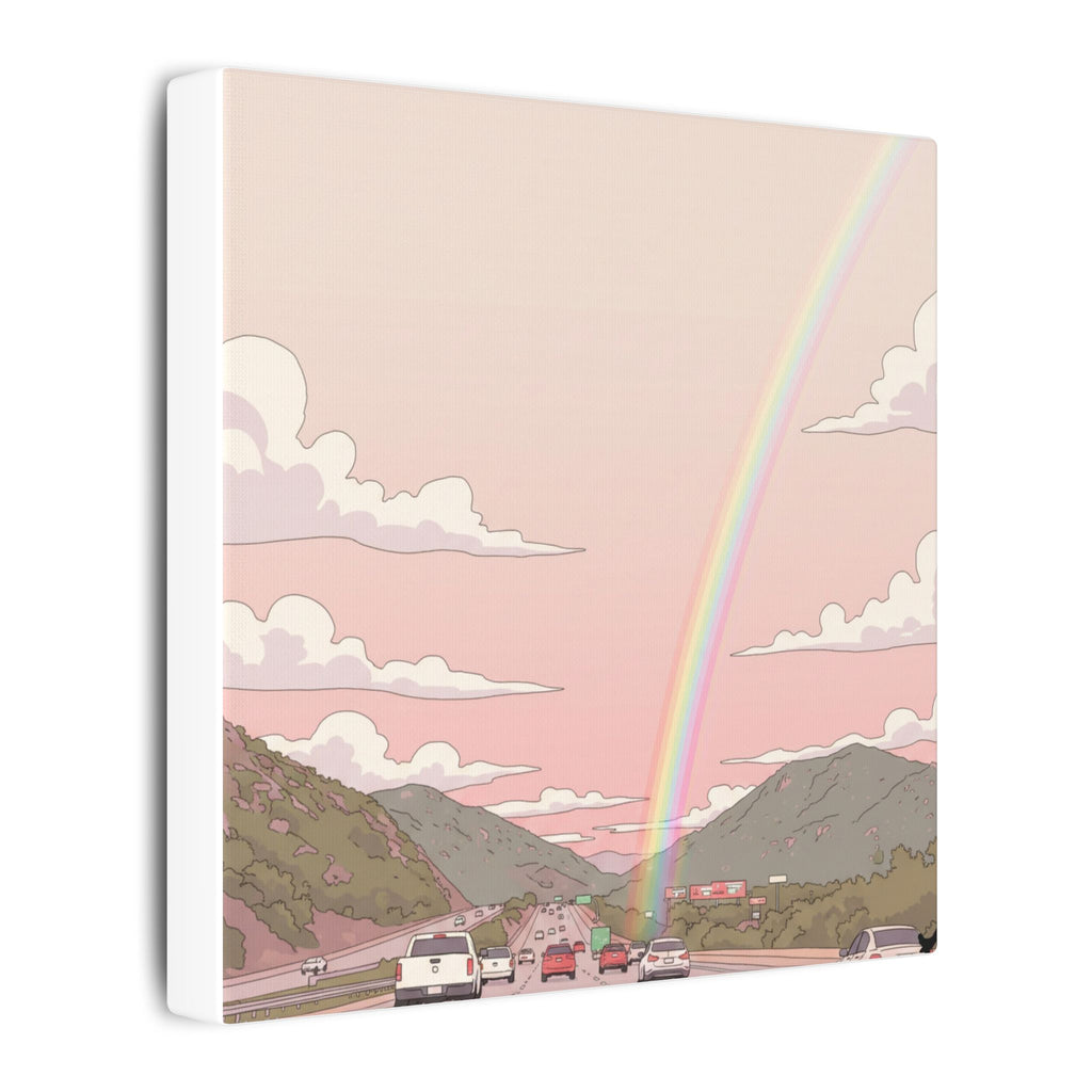 Rainbow California Anime Matte Canvas, Stretched, 0.75" (Multi-Size)