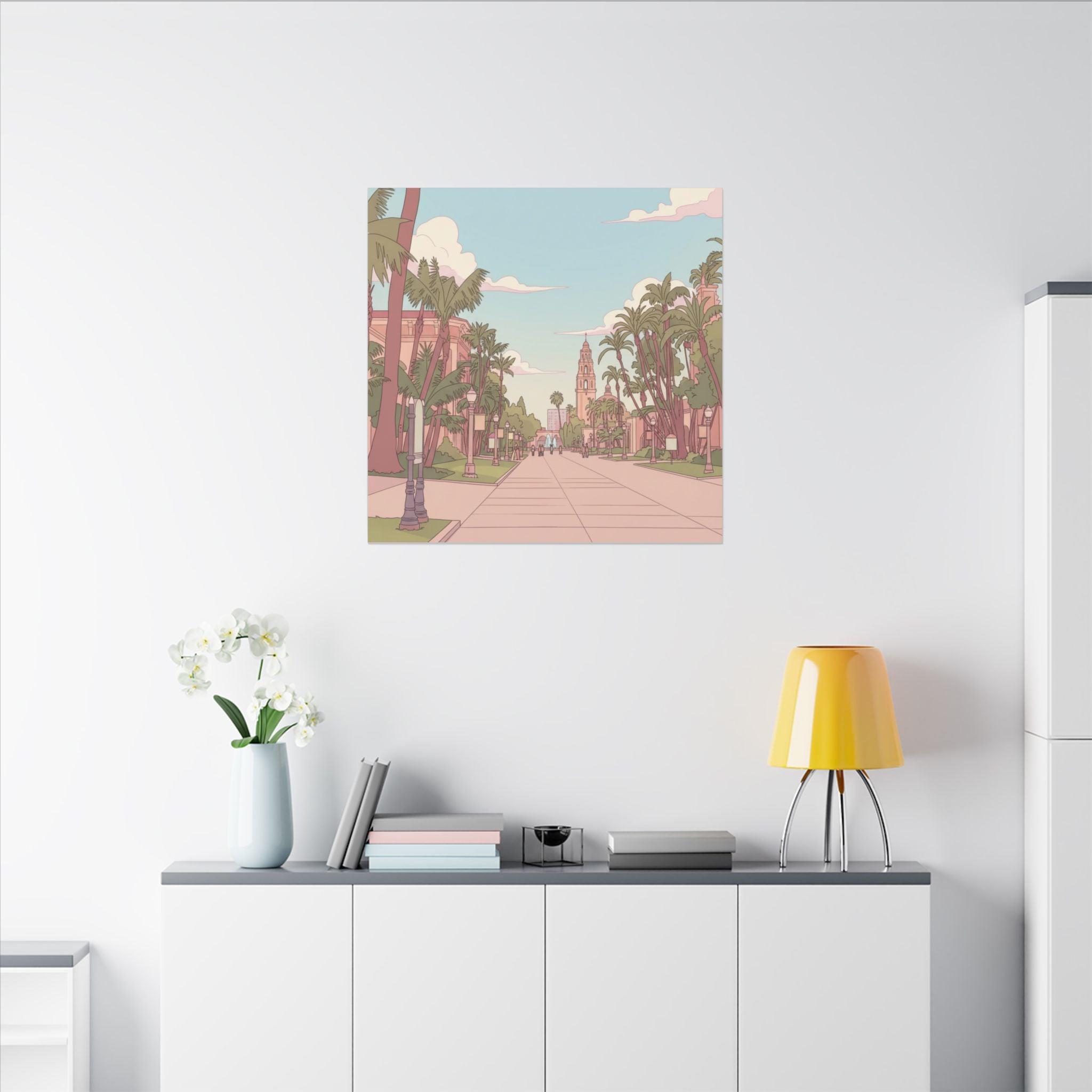 El Prado Balboa Park Anime  Matte Canvas, Stretched, 0.75" (Multi-Size)