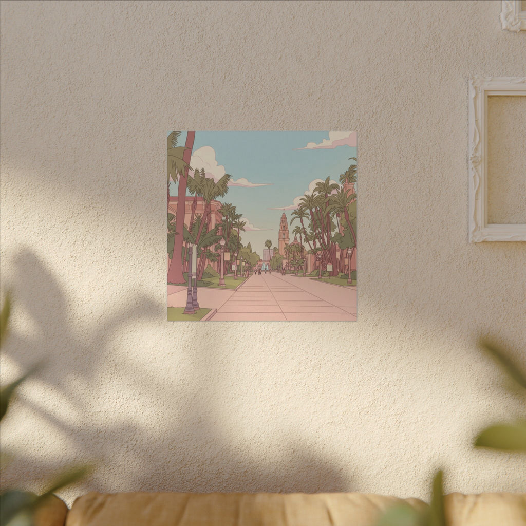 El Prado Balboa Park Anime  Matte Canvas, Stretched, 0.75" (Multi-Size)
