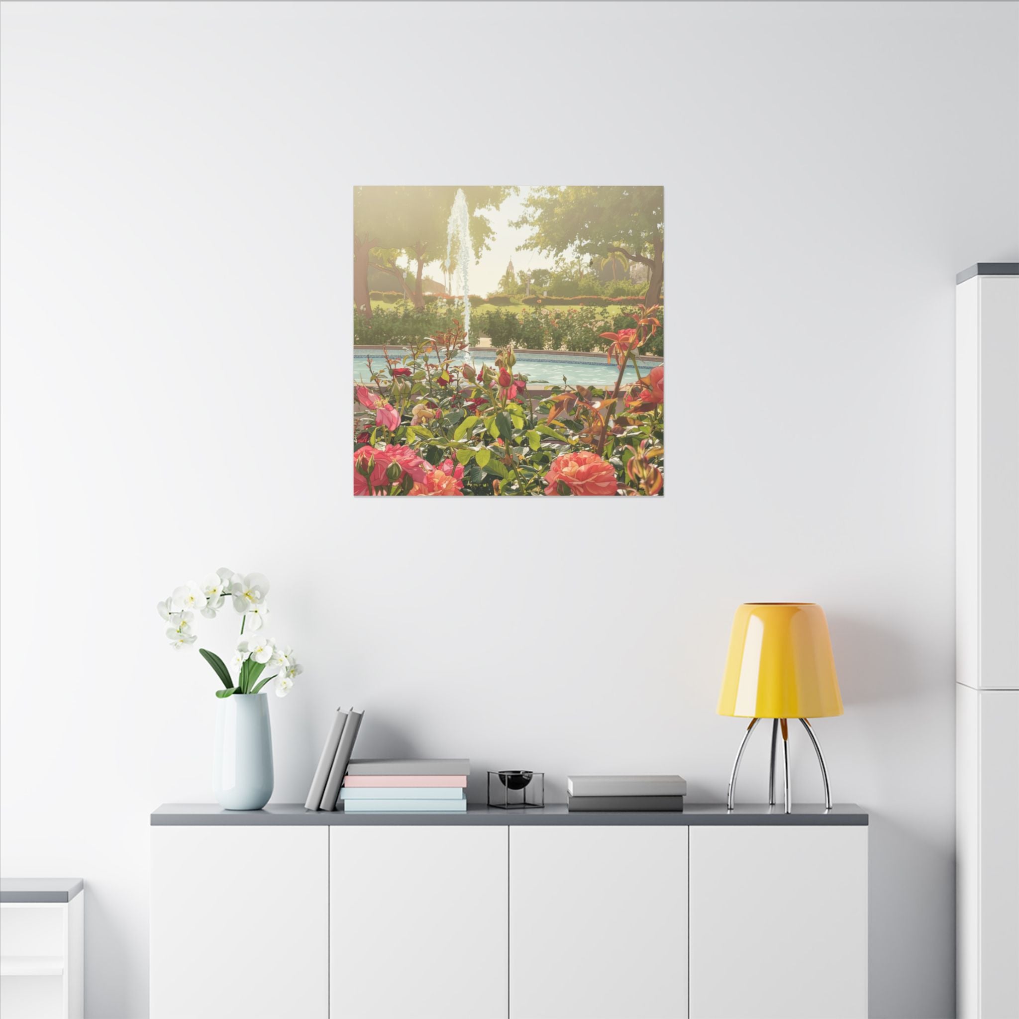 Rose Garden Balboa Park Anime Matte Canvas, Stretched, 0.75" (Multi-Size)